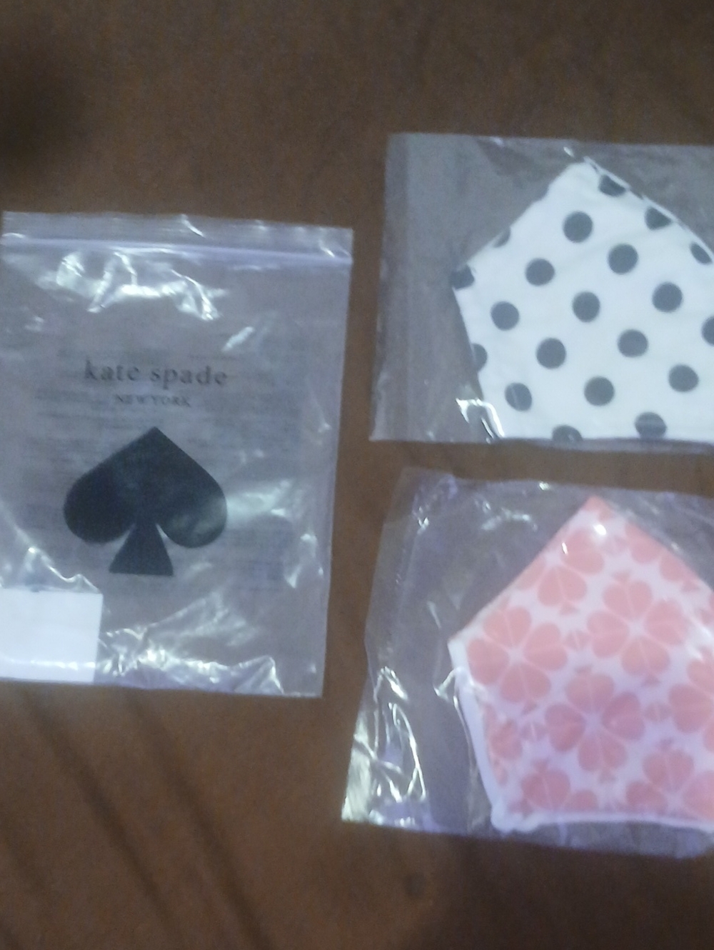 kate spade Black Polka Dot & Pink Floral Face Masks